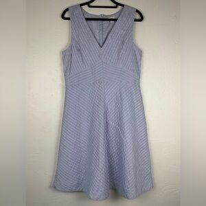 J. Crew NWT Lavender Sleeveless Chevron Pleated 100% Cotton midi Dress Size 12